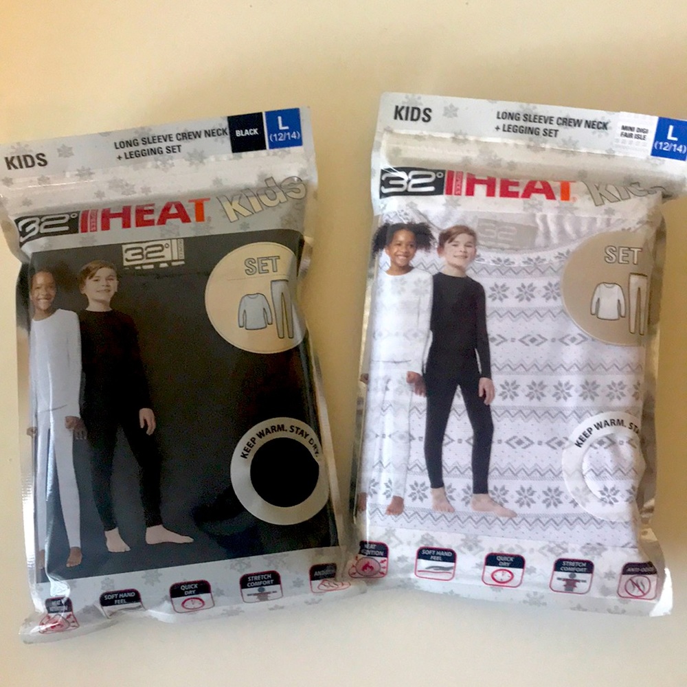 32 degree heat kids long sleeve and leggings